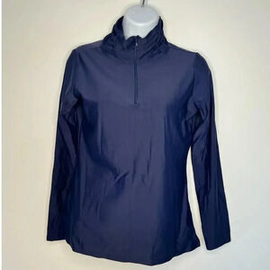 Jude Connally Womens 1/4 Zip Pullover Navy Blue preppy tenniscore SIZE S